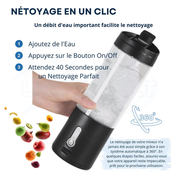 Mixeur Portatif USB - Nétoyage en un clic | udealmart.com