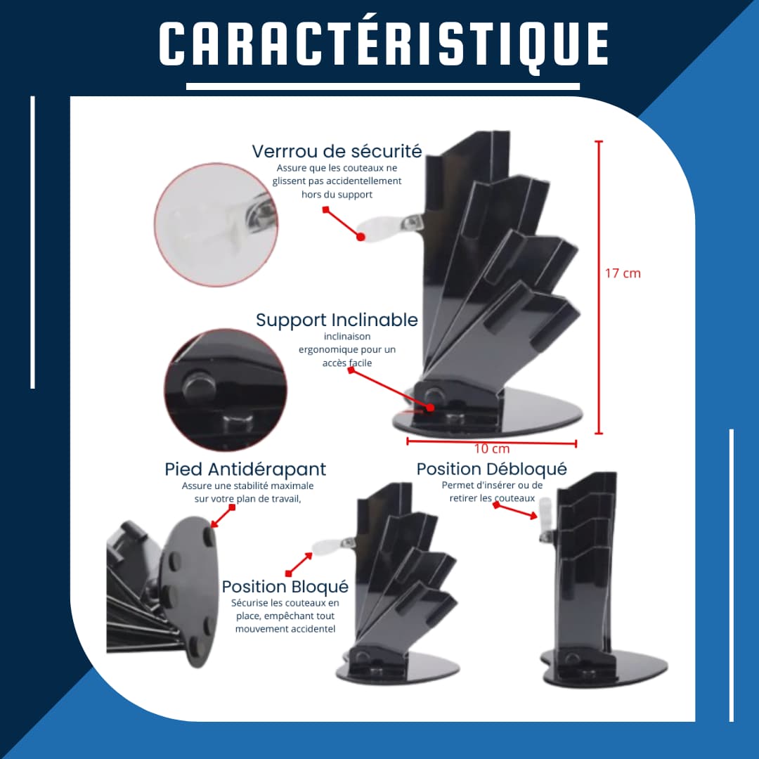 Set de couteaux en céramique avec support