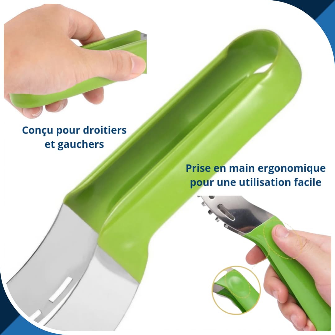 Découpe-Pastèque en Acier Inoxydable - Adapter au droitiers et gauchers | udealmart.com