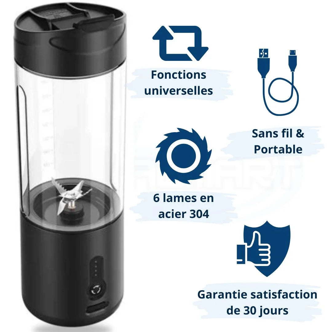 Mixeur Portatif USB - Noir | udealmart.com